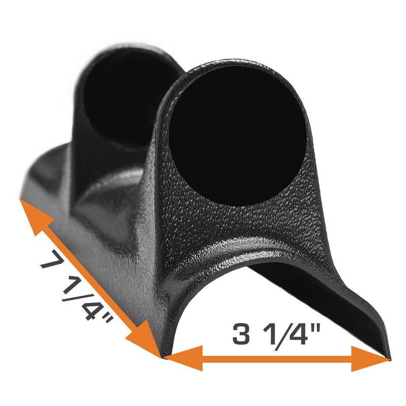 GLOWSHIFT Universal RHD Black Dual Pillar Gauge Pod - Fits Any Make/Model - Right Hand Drive - ABS Plastic - Mounts (2) 2-1/16" (52mm) Gauges to Vehicle's A-Pillar - Image 4